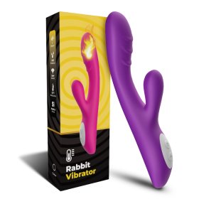 Spark Silicone Rabbit Vibrator- Purple