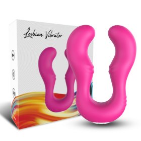 Seraph Lesbian Massager Dual Head Vibrator - Rose