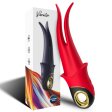 Gina G-Spot & Clit Flickering Tongue Vibe-Red