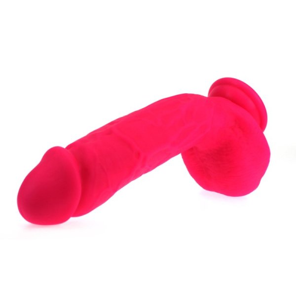 Realistic Angled Silicone Dildo - 8.7"
