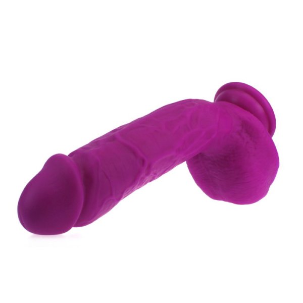 Realistic Angled Silicone Dildo - 8.7"