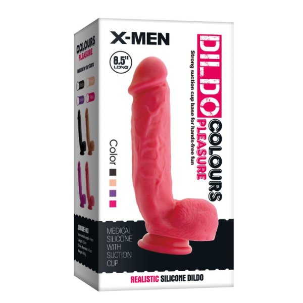 Realistic Angled Silicone Dildo - 8.7"
