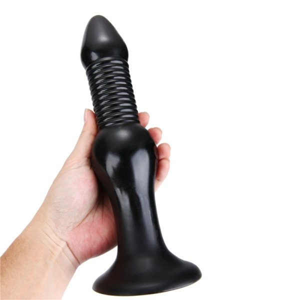 Extra-Large Bulbous Ridged Butt Plug - 11 inch