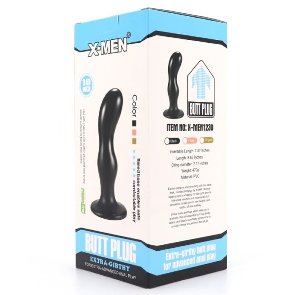 Extra-girthy 9.0 inch Oval Head Butt Plug
