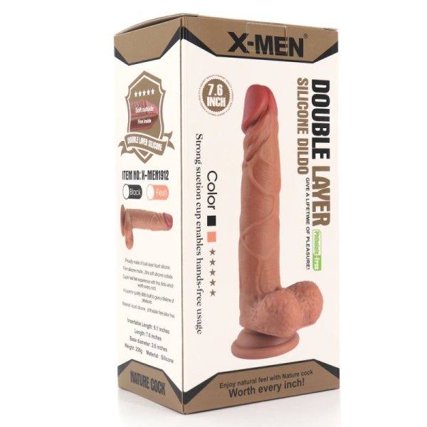 Double Layer Realistic Silicone Dildo
