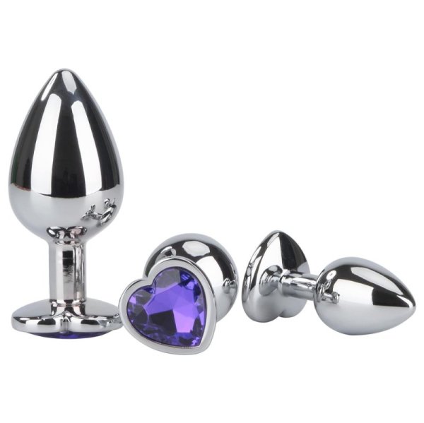 Silver Heart-Shaped Princess Plug