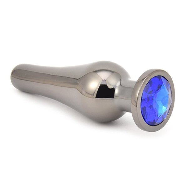 Bejewelled Amethyst Gunmetal Butt Plug