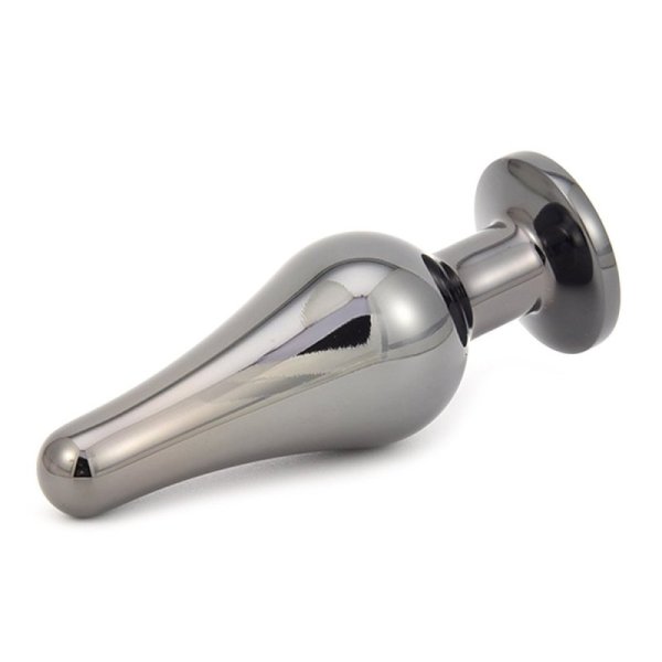 Bejewelled Amethyst Gunmetal Butt Plug