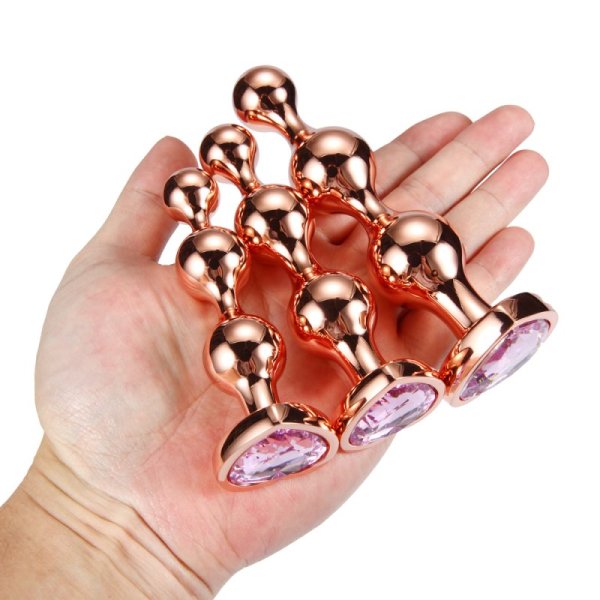 Gold Digger Heart Diamond Anal Beads