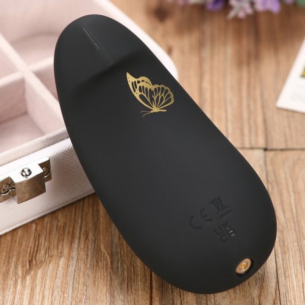 Luxry Silicone Clitoral Vibrator In Black -Golde Print