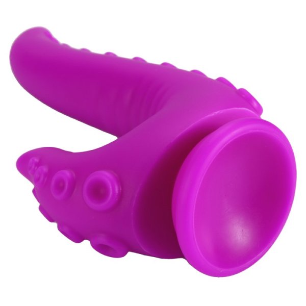 Octopus Sucker Silicone Butt Plug In Purple