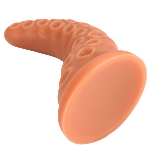 Horns Silicone Tentacle Dildo In Golden