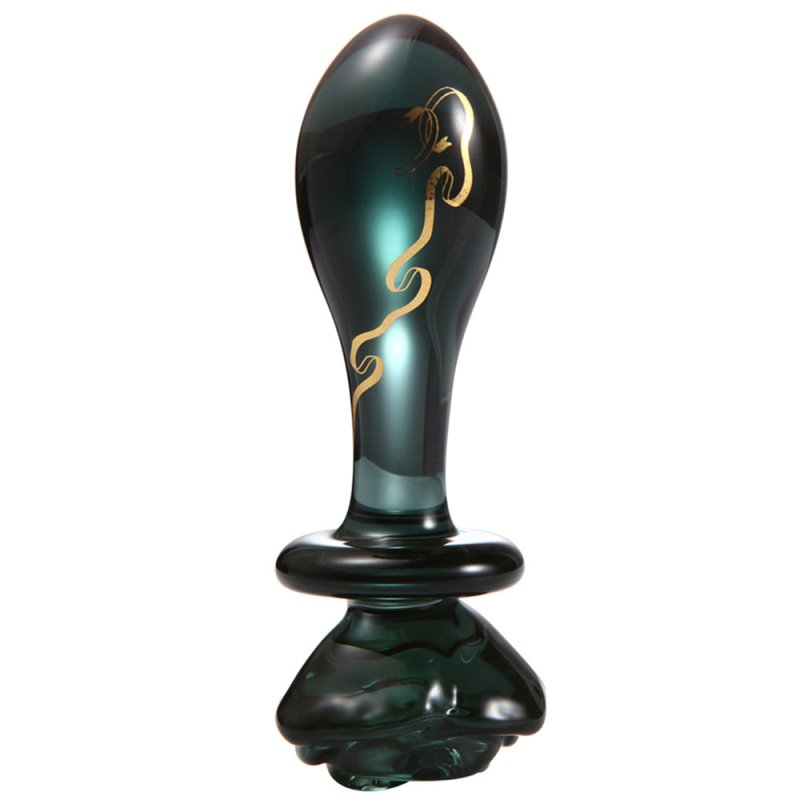 Rose Glass Anal Plug