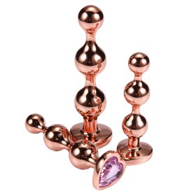 Gold Digger Heart Diamond Anal Beads