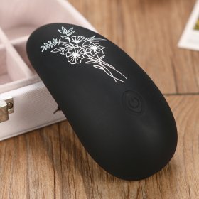 Luxry Silicone Clitoral Vibrator In Black -White Print