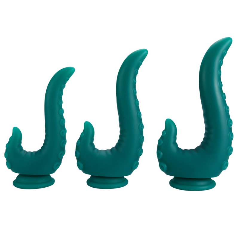 Octopus Sucker Silicone Butt Plug In Green