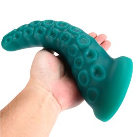 Horns Silicone Tentacle Dildo In Green