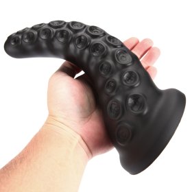 Horns Silicone Tentacle Dildo In Black