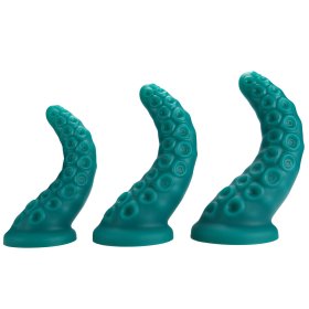 Horns Silicone Tentacle Dildo In Green