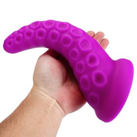 Horns Silicone Tentacle Dildo In Purple