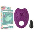 Grinding Cock Ring With Tongue - Purple