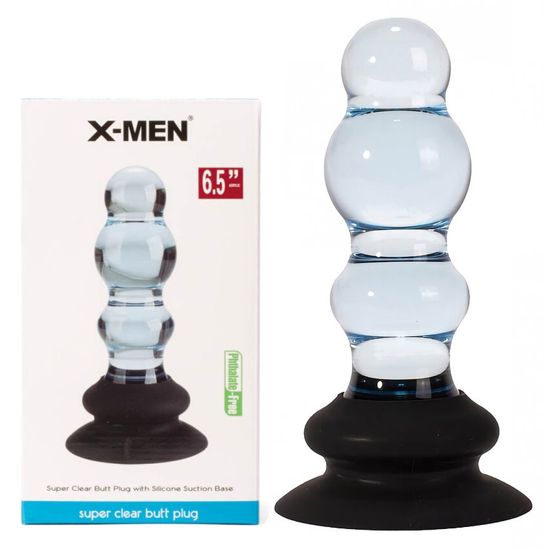 Ripple Rim Acrylic Butt Plug